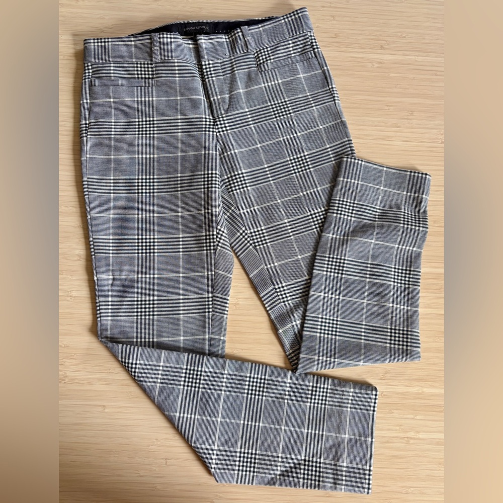 Banana Republic Gray Plaid Dress Pants